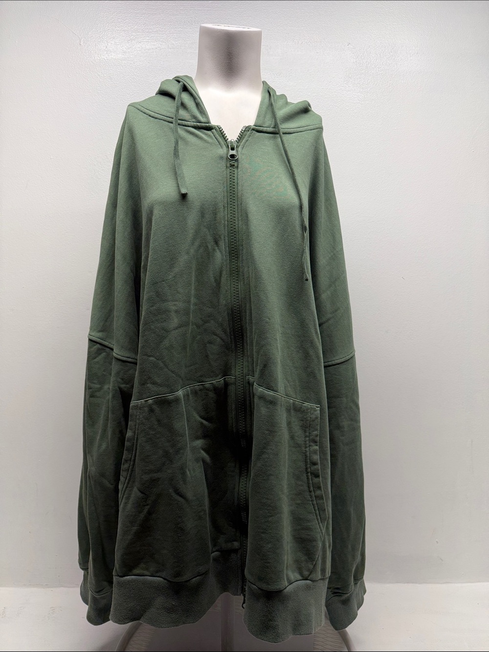 Nap Loungewear Hoodie Sweatshirt 100% Cotton Full Zip Hooded Green Men's Size XL